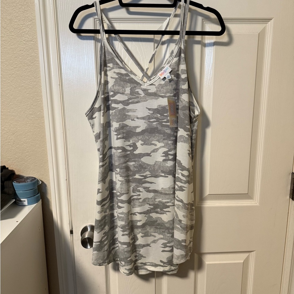 LuLaRoe Cross Back Camisole Camo